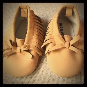 Old Navy Tan Baby Moccasins